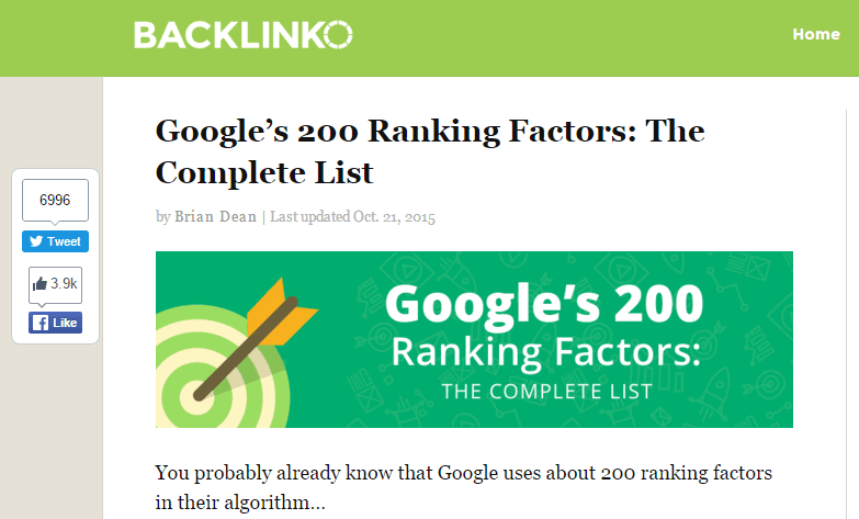 200 google ranking factor backlinko