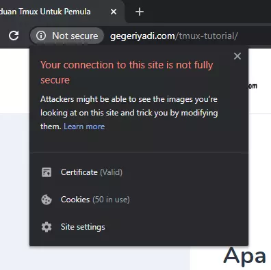 not secure warning chrome